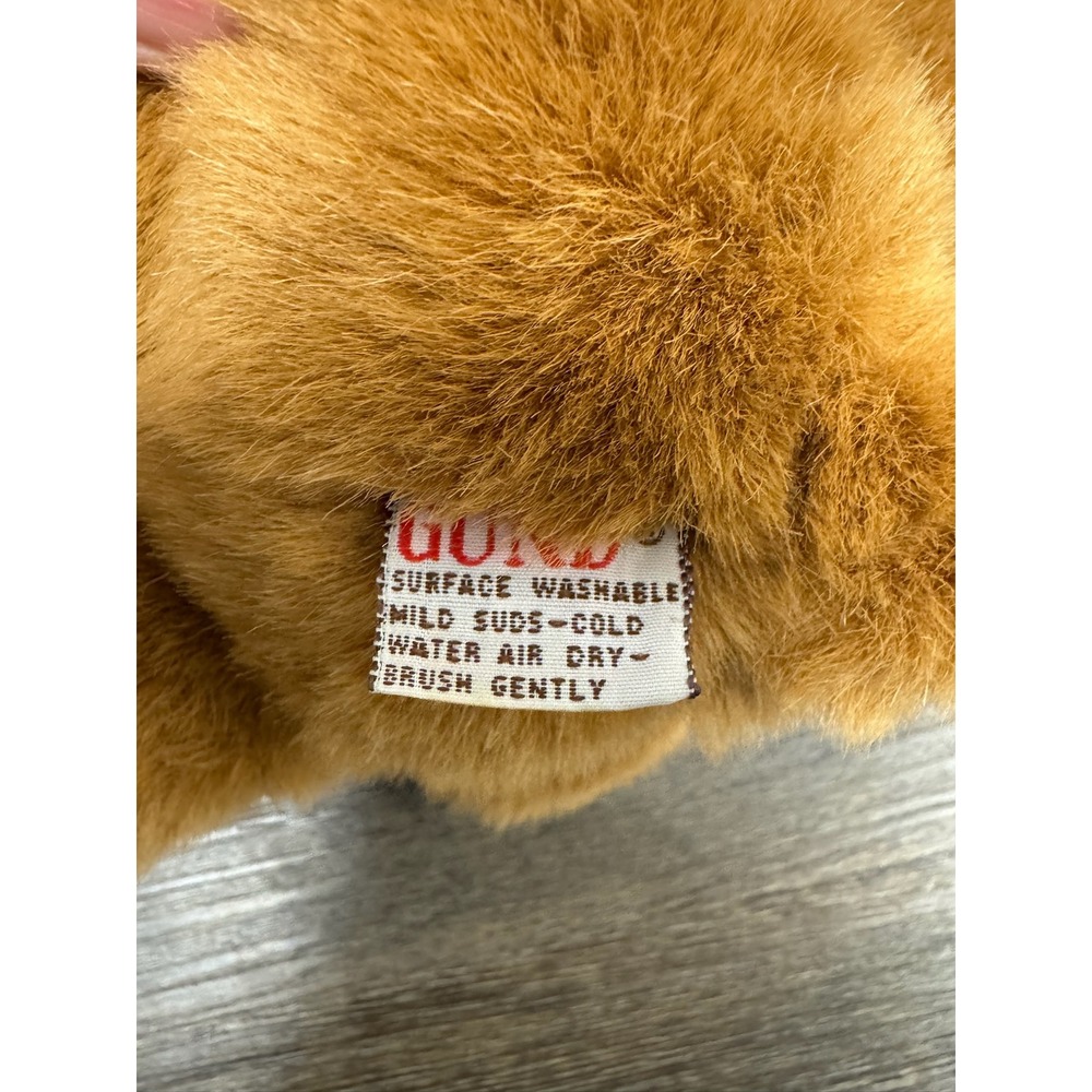 Gund Plush Teddy Bear Golden Brown Soft Stuffed Animal Holiday Ribbon 12 inch - Picture 5 of 9